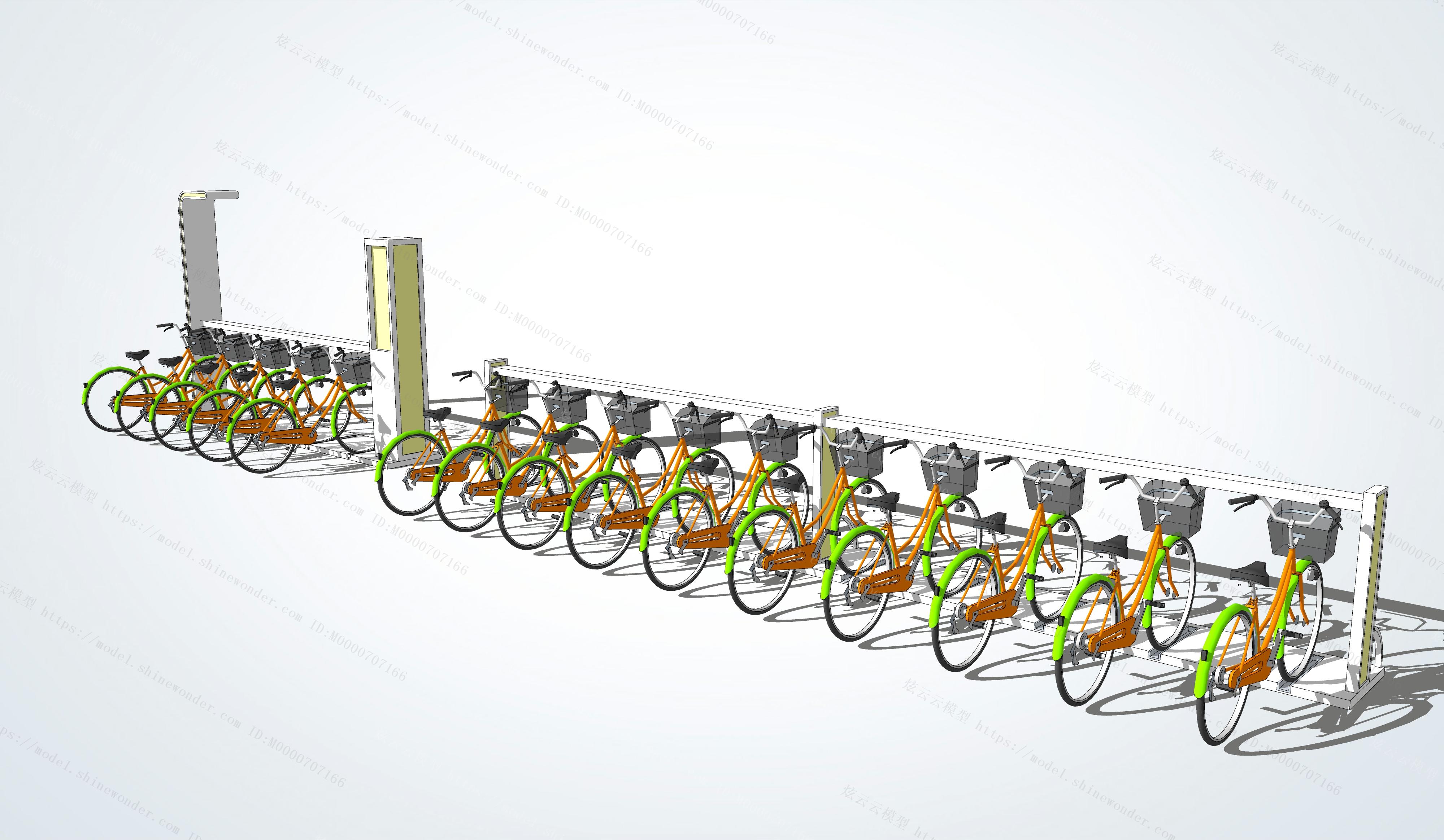 景区自行车租赁点模型