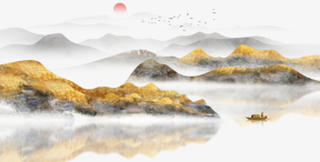 新中式水墨背景画