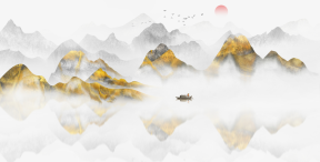 新中式水墨背景画
