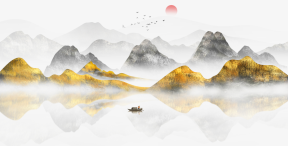 新中式水墨背景画