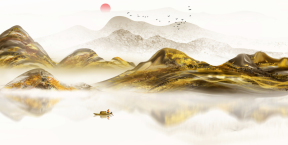 新中式水墨背景画