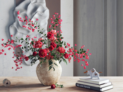 侘寂风花瓶花艺