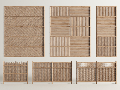 现代竹篱笆隔断