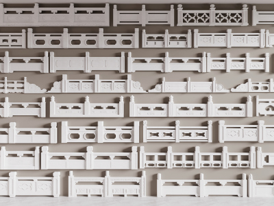 中式汉白玉护栏