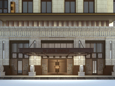 新古典办公楼门面门头