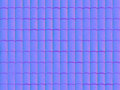 屋顶瓦片法线