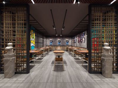 工业风串串餐厅餐饮