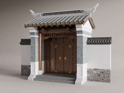 中式庭院门
