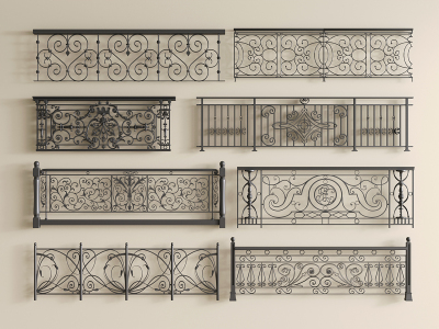 法式铁艺栏杆组合