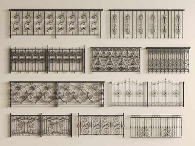 法式铁艺栏杆组合