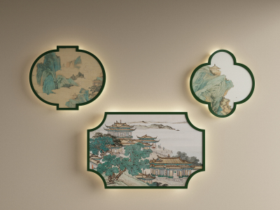 新中式挂画壁灯