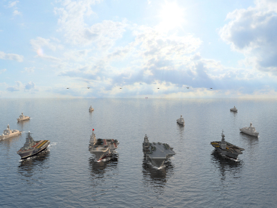 现代航空母舰编队