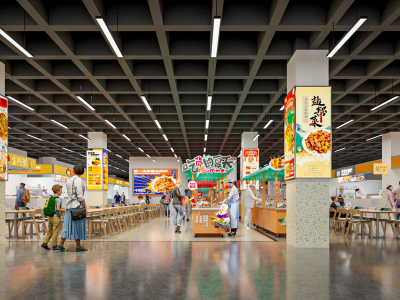 现代市场美食街