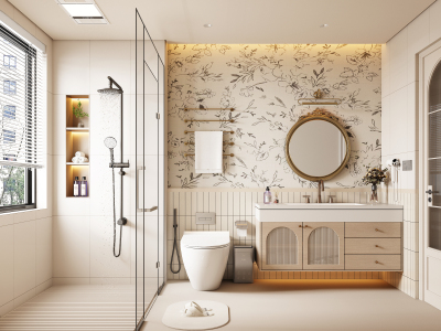 法式奶油风卫生间