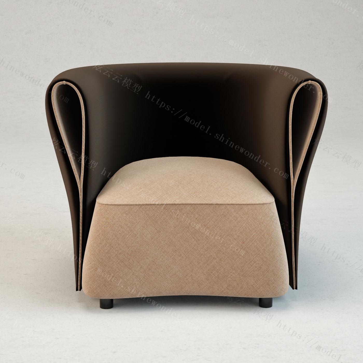 现代时尚椅子单人沙发模型