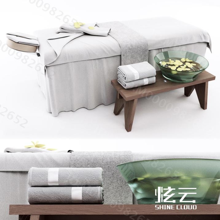 现代spa床模型
