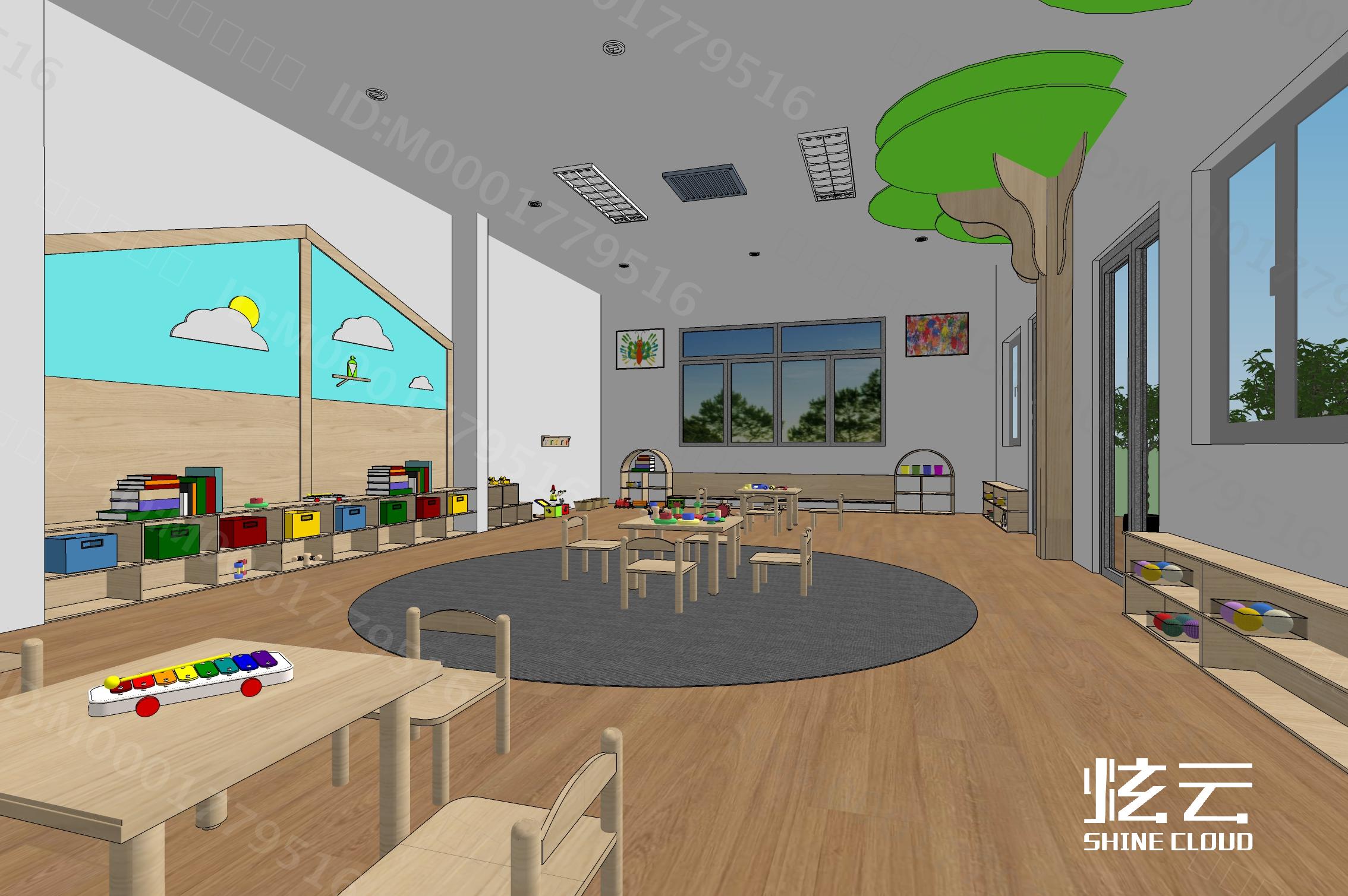 3D模型-现代幼儿园内部模型-M0001779516-炫云云模型网