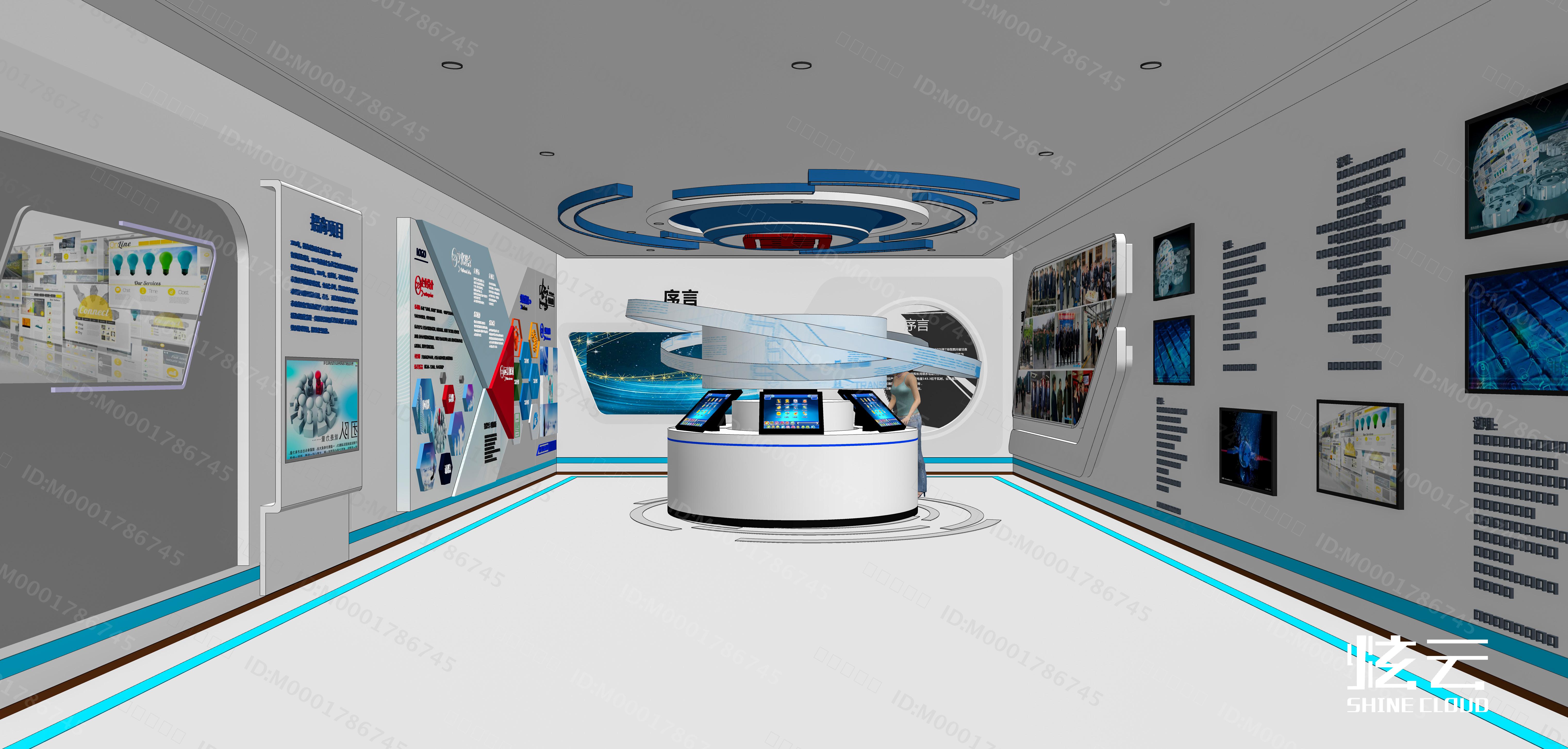 3D模型-现代企业文化展厅模型-M0001786745-炫云云模型网