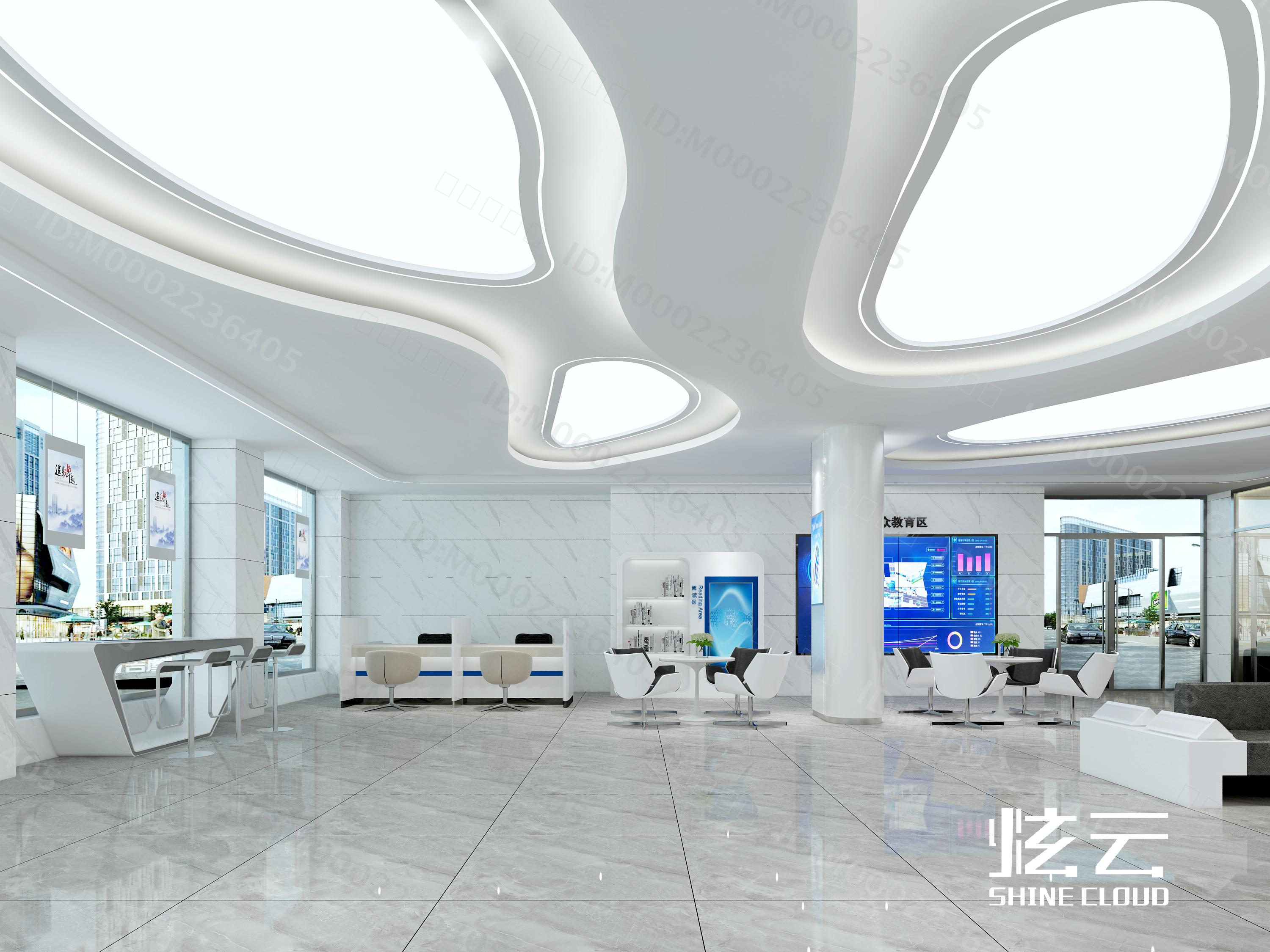 3D模型-湖北农商银行大厅模型-M0002236405-炫云云模型网
