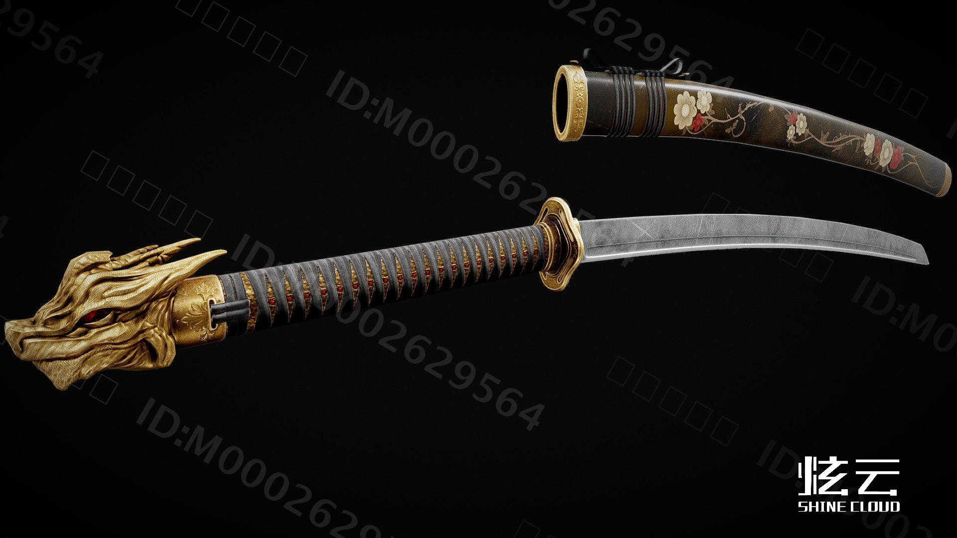 3D模型-日式武士刀模型-M0002629564-炫云云模型网