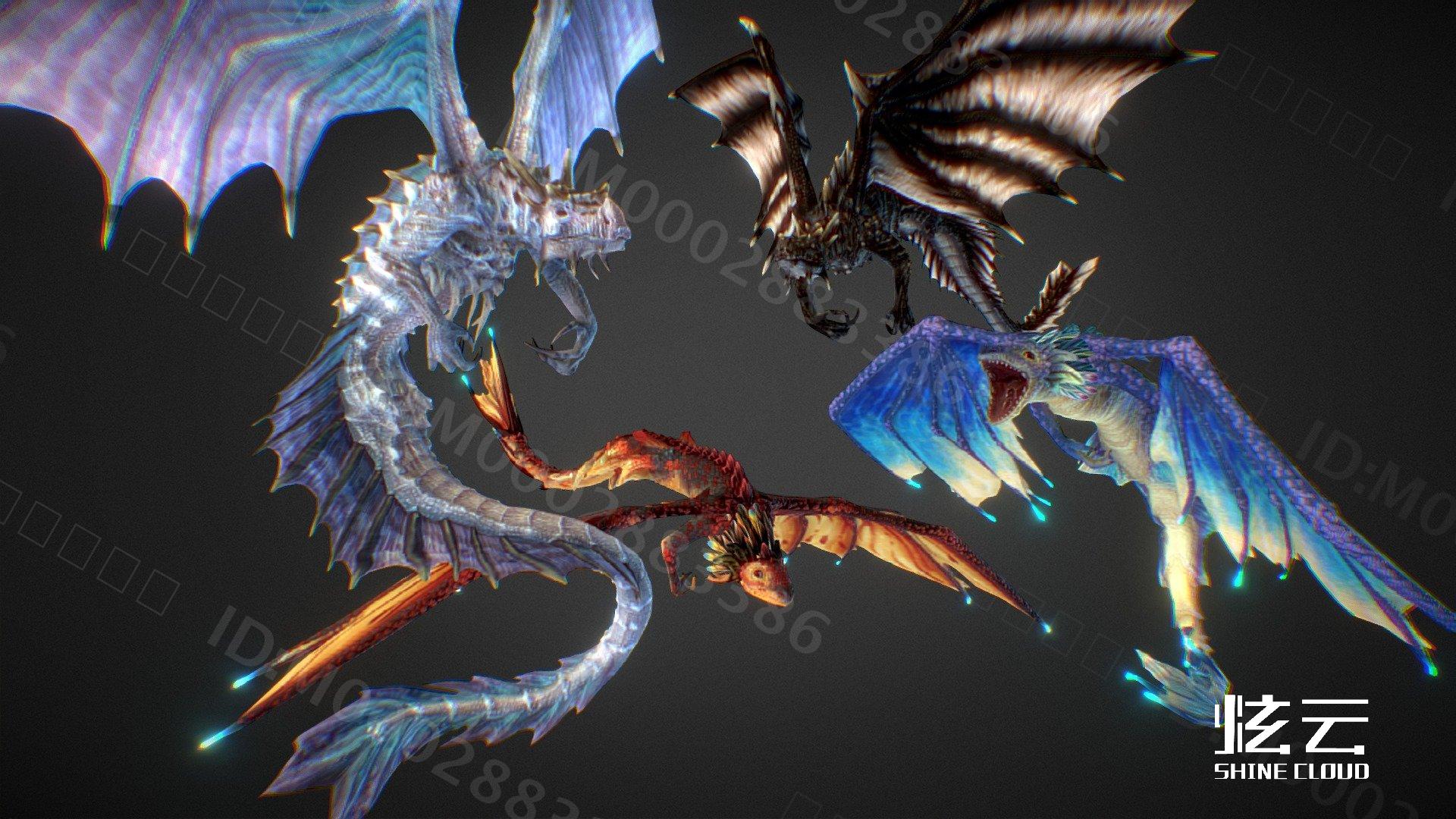 3D模型-现代动漫飞龙游戏决斗场景模型-M0002883386-炫云云模型网