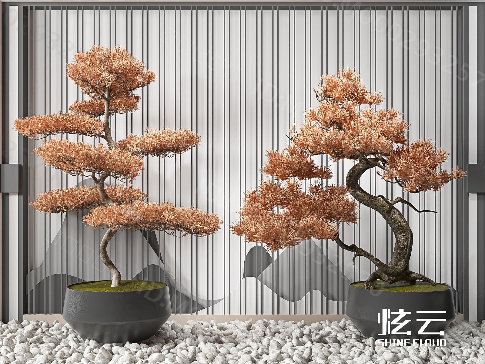 3D模型-新中式松树盆景模型-M0002932570-炫云云模型网
