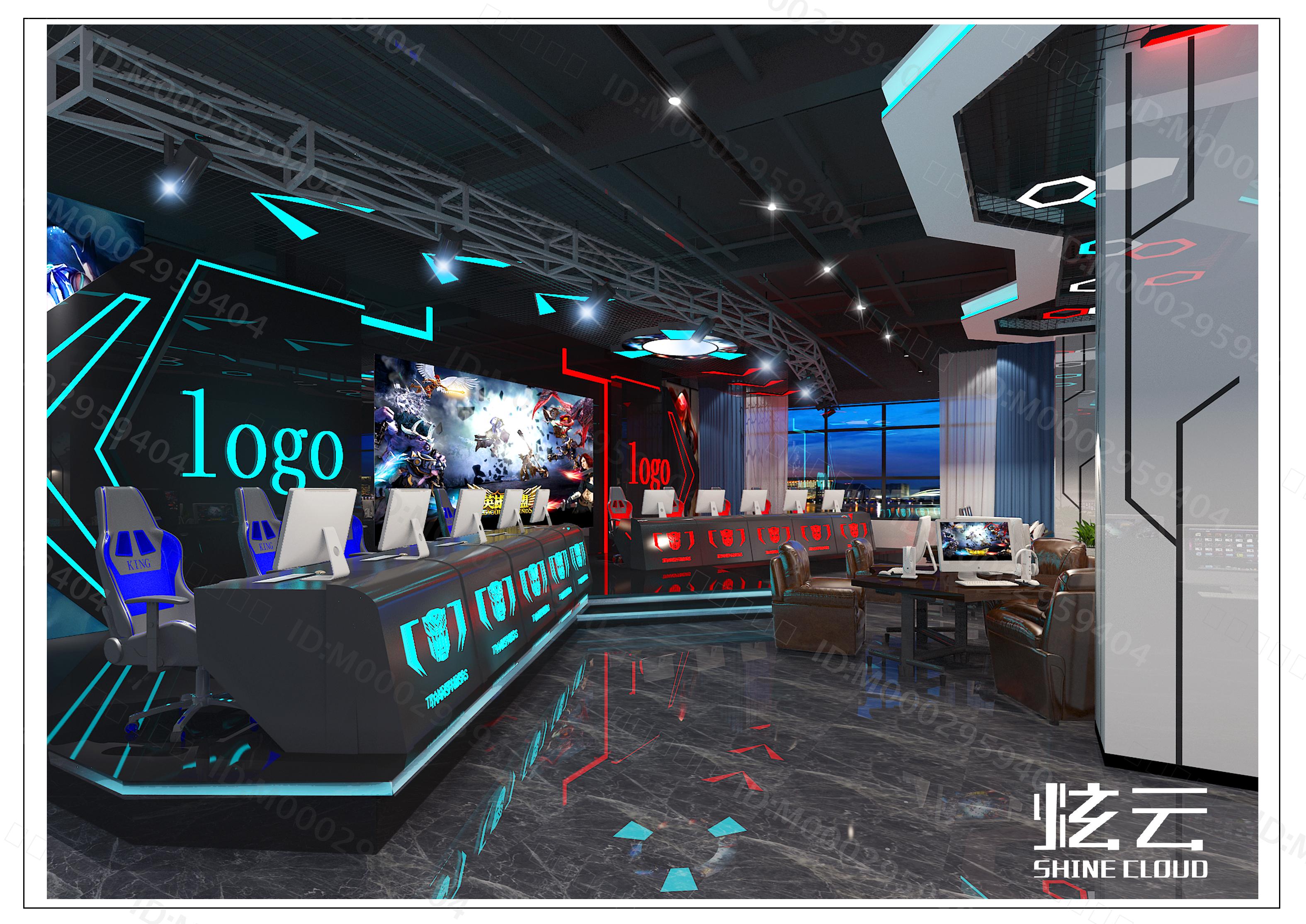 3D模型-现代网咖网吧模型-M0002959404-炫云云模型网