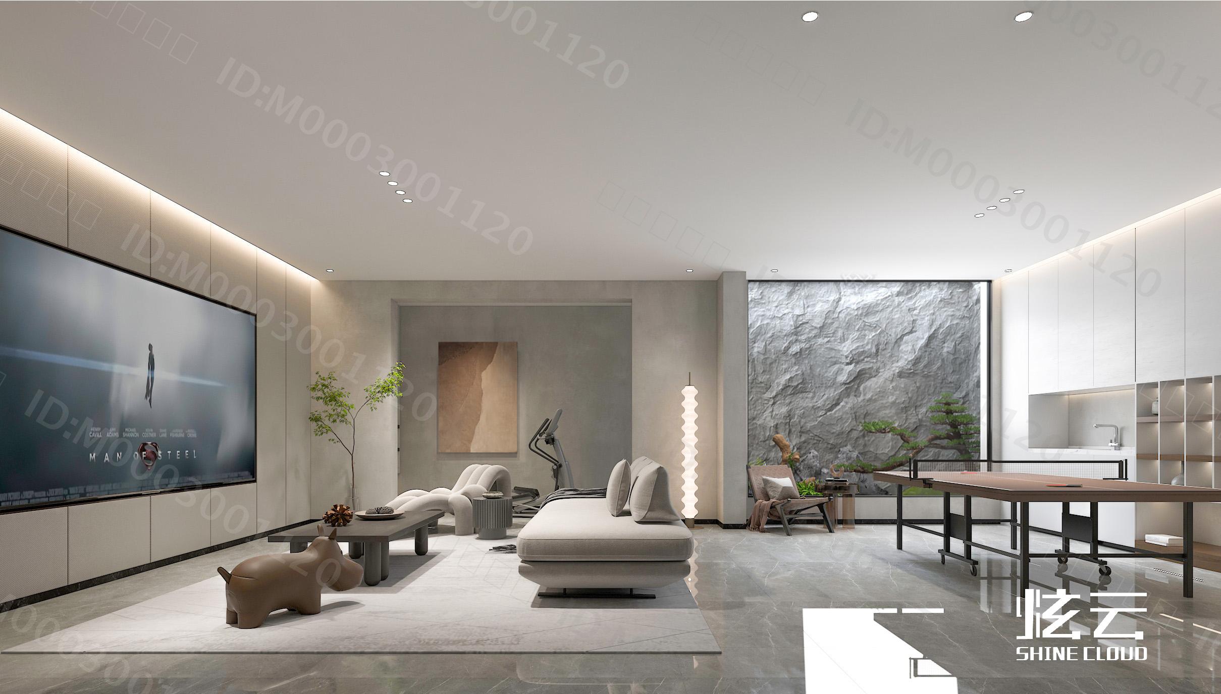 3D模型-现代地下室影音室模型-M0003001120-炫云云模型网