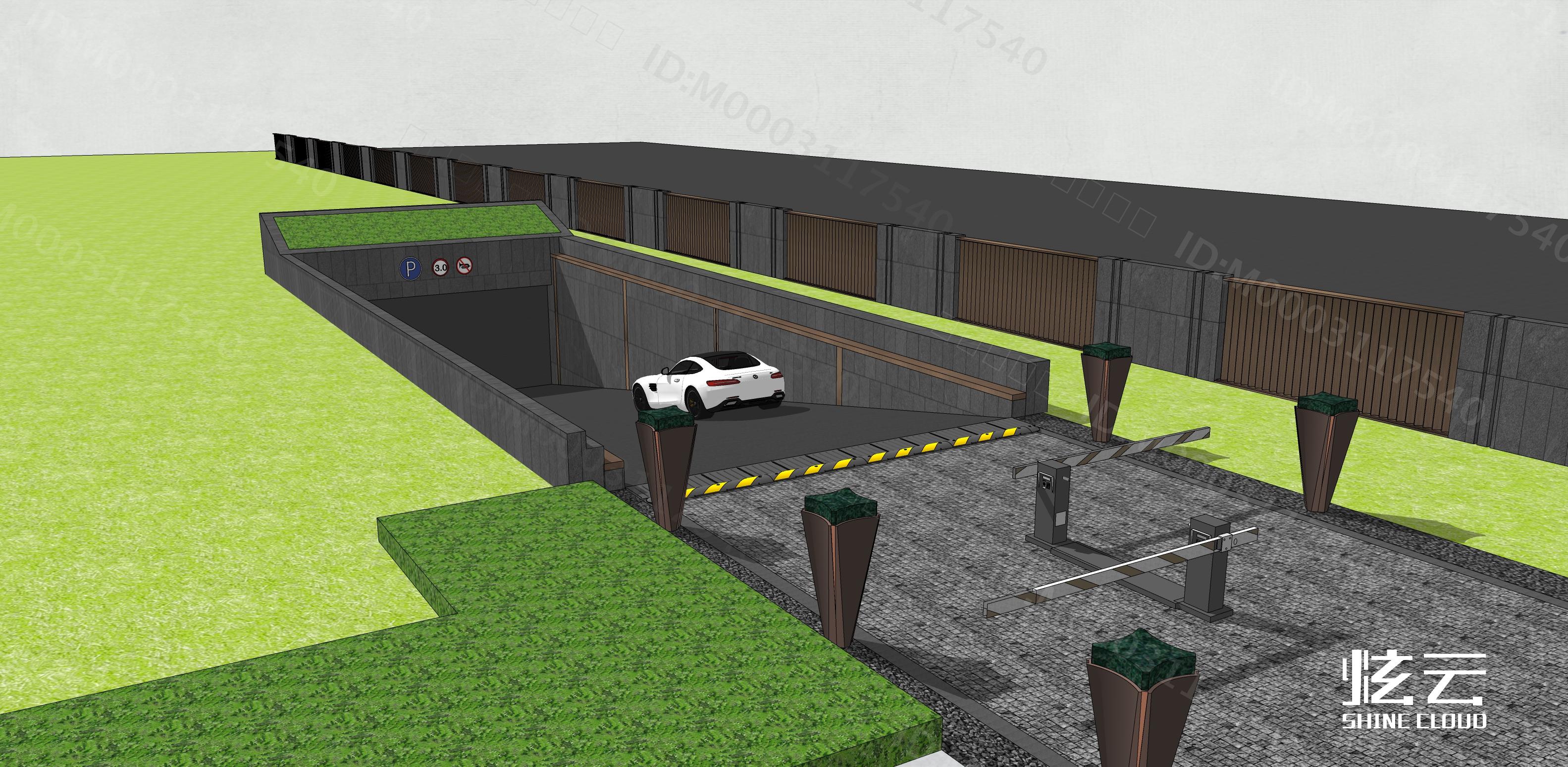 3D模型-现代地下车库出入口模型-M0003117540-炫云云模型网