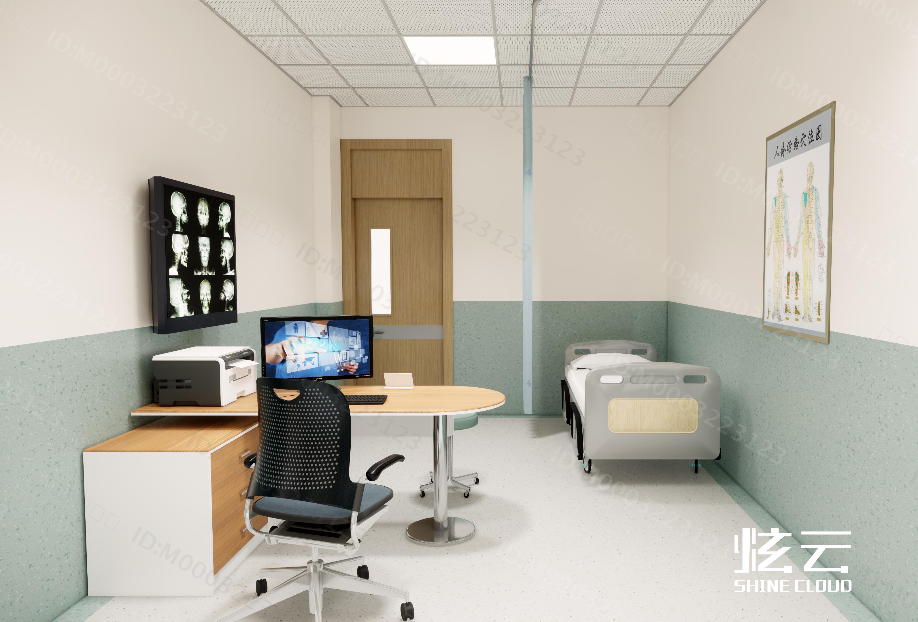 3D模型-现代门诊室模型-M0003223123-炫云云模型网