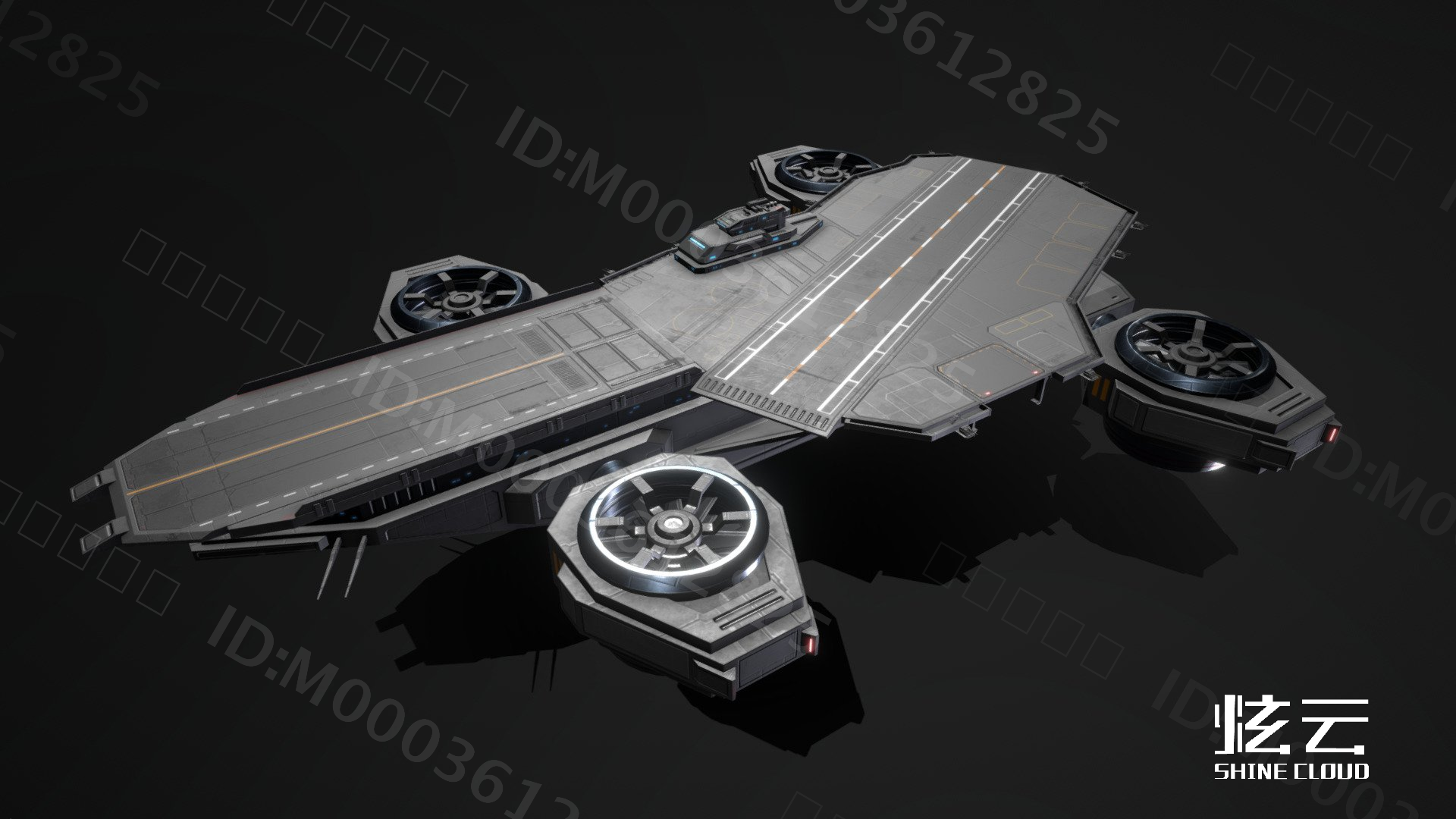 3D模型-现代神盾局飞天航母模型-M0003612825-炫云云模型网
