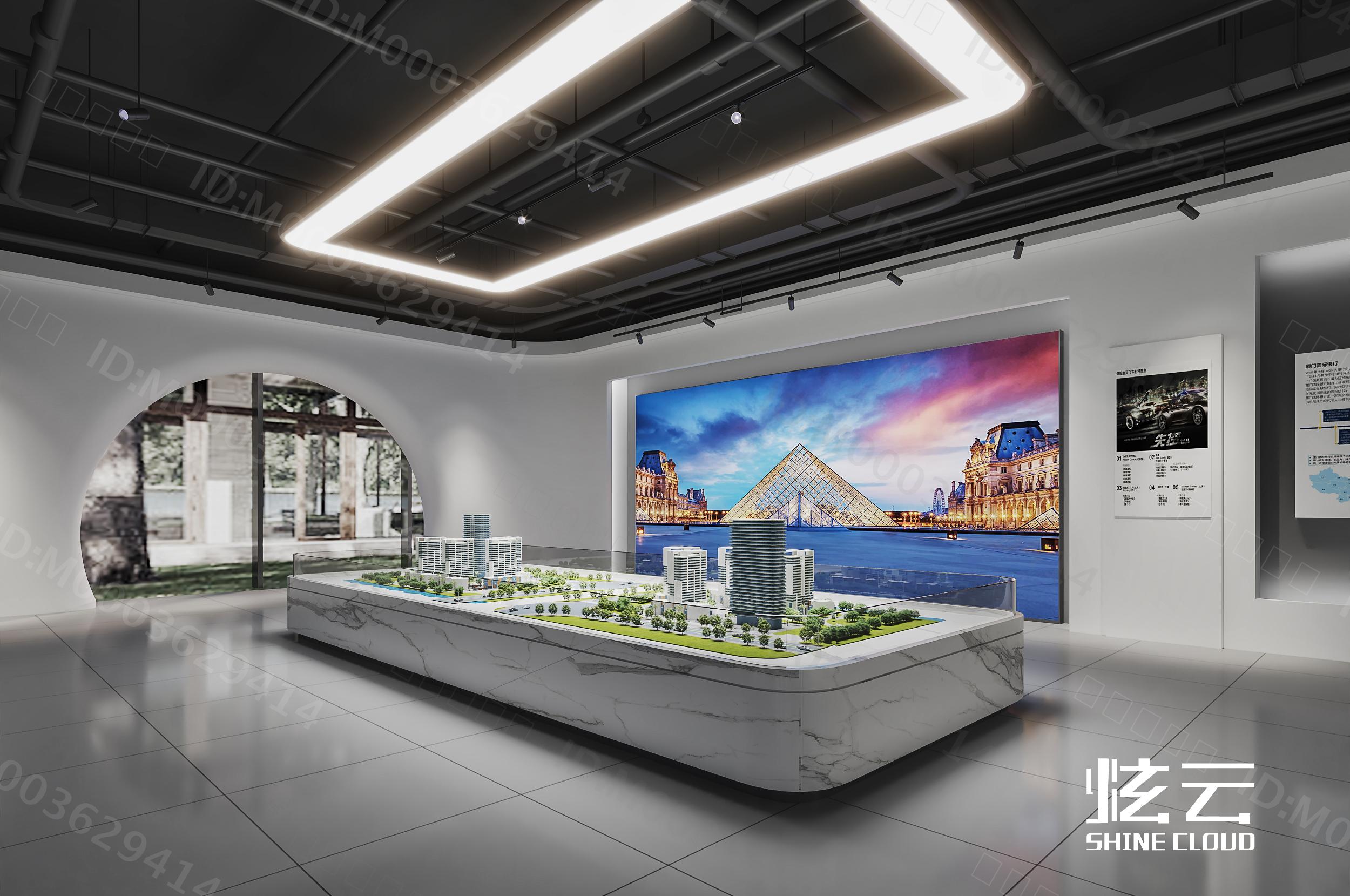 3D模型-现代企业展厅模型-M0003629414-炫云云模型网