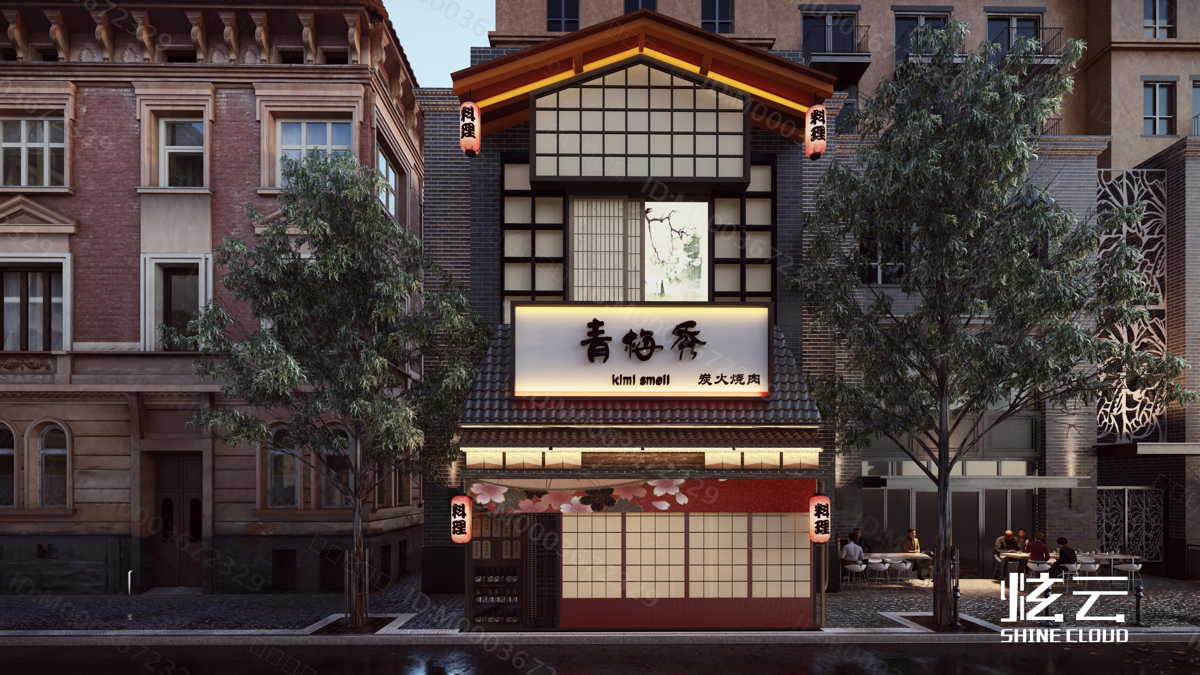 3D模型-日式日韩料理店门头门面模型-M0003672329-炫云云模型网
