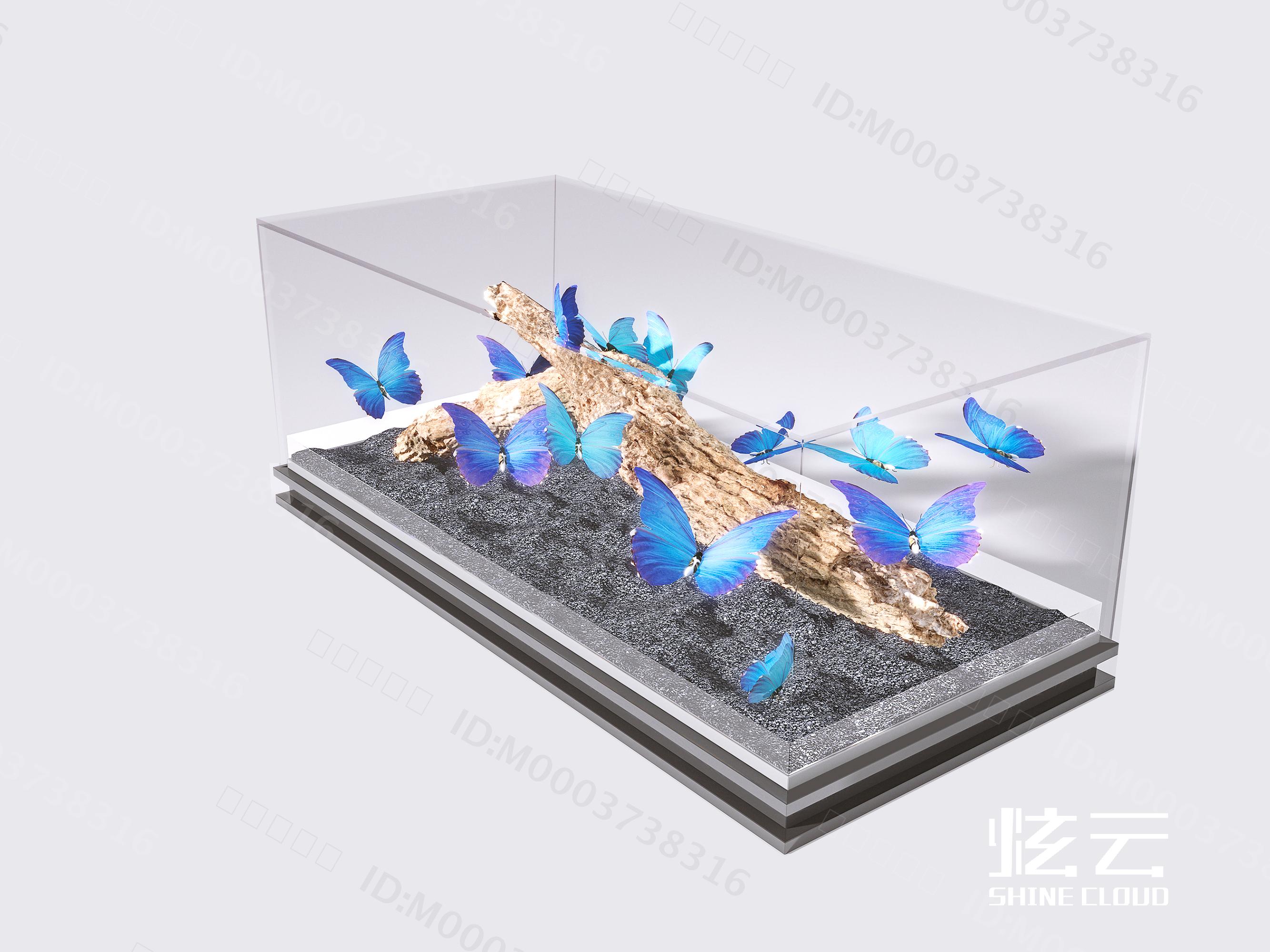 3D模型-现代蝴蝶生态箱模型-M0003738316-炫云云模型网