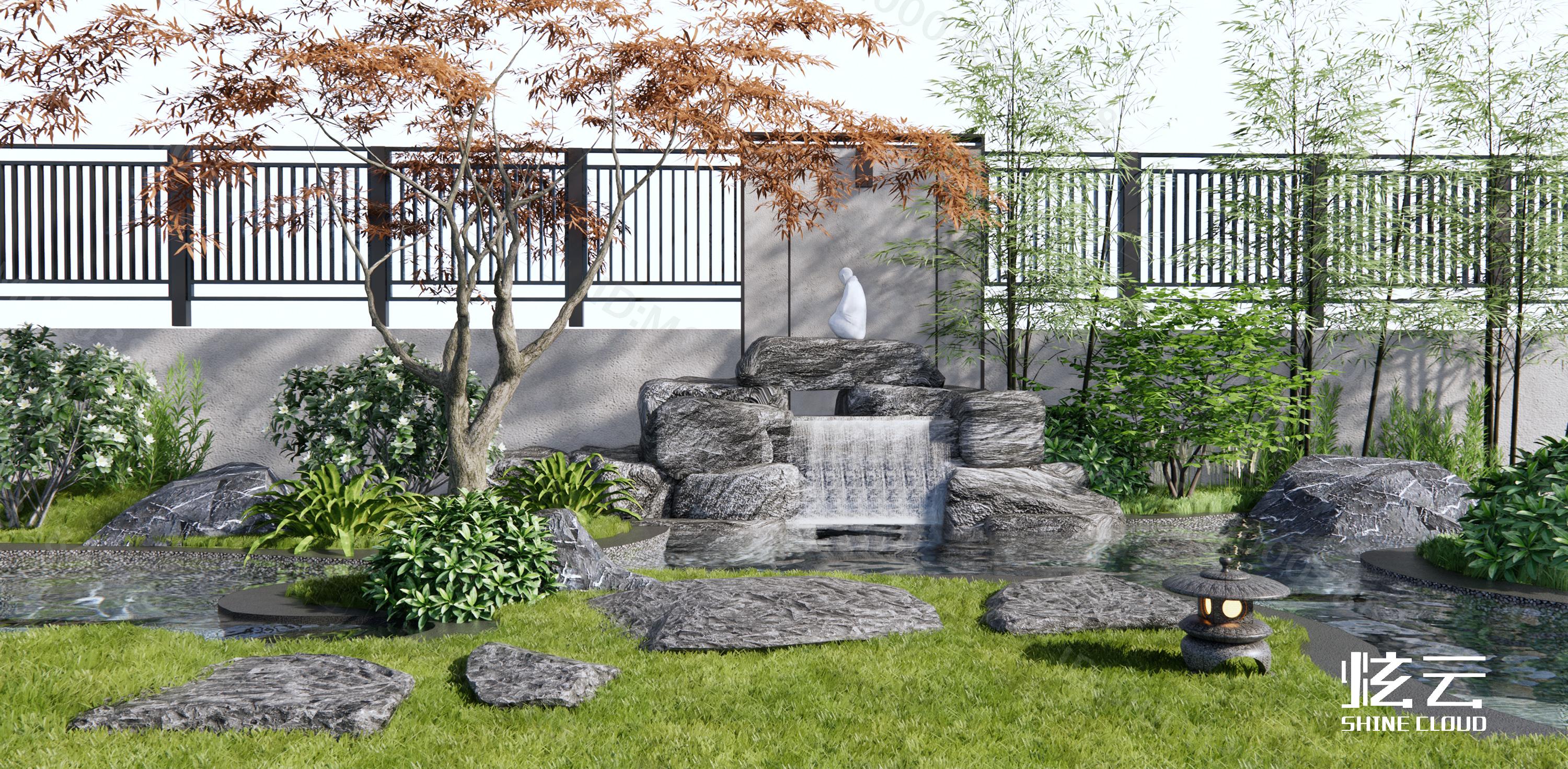 3D模型-现代假山水景模型-M0003884748-炫云云模型网