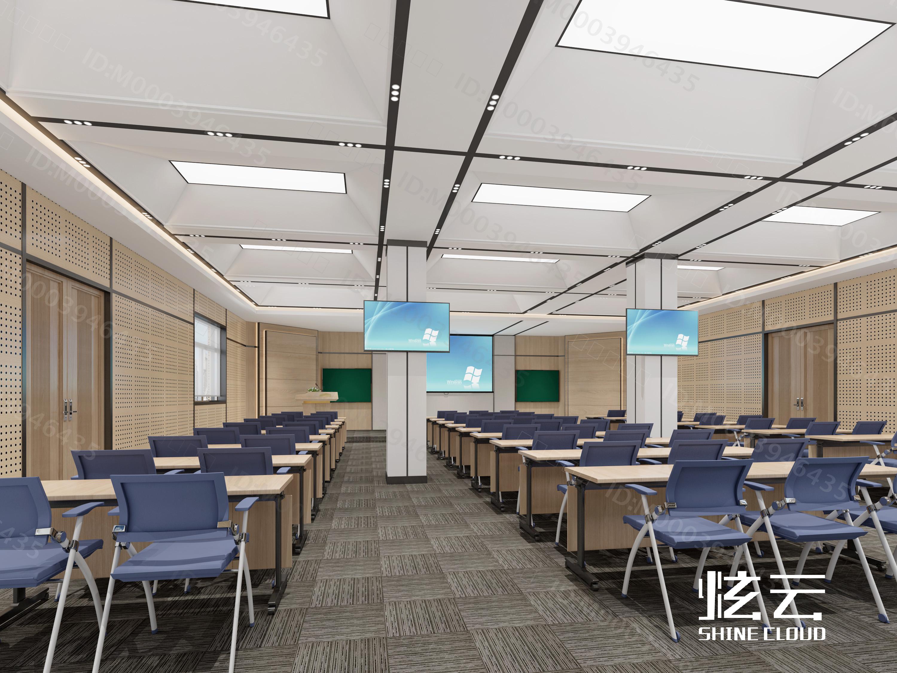 3D模型-现代教室模型-M0003946435-炫云云模型网