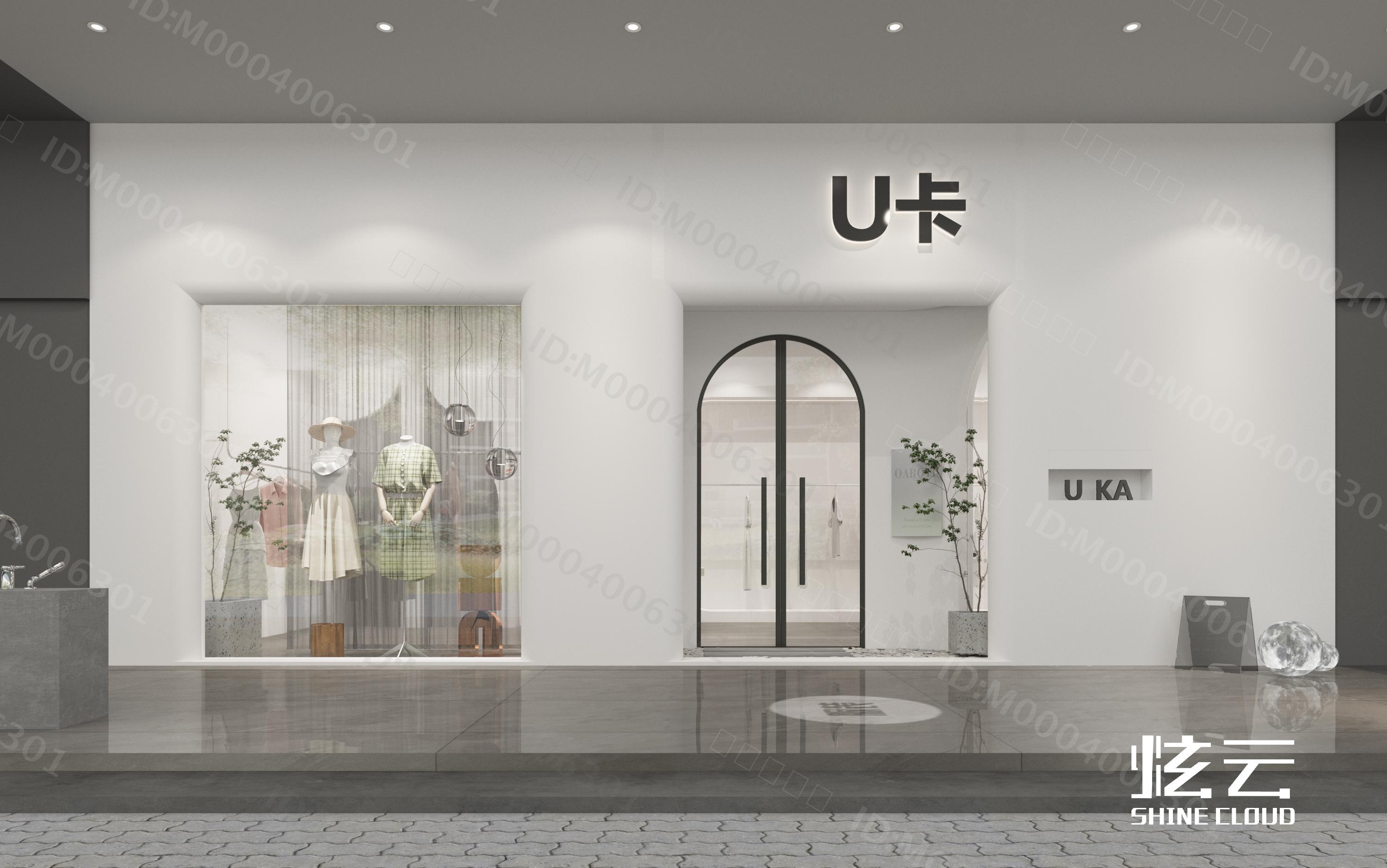3D模型-现代服装店门头门面模型-M0004006301-炫云云模型网