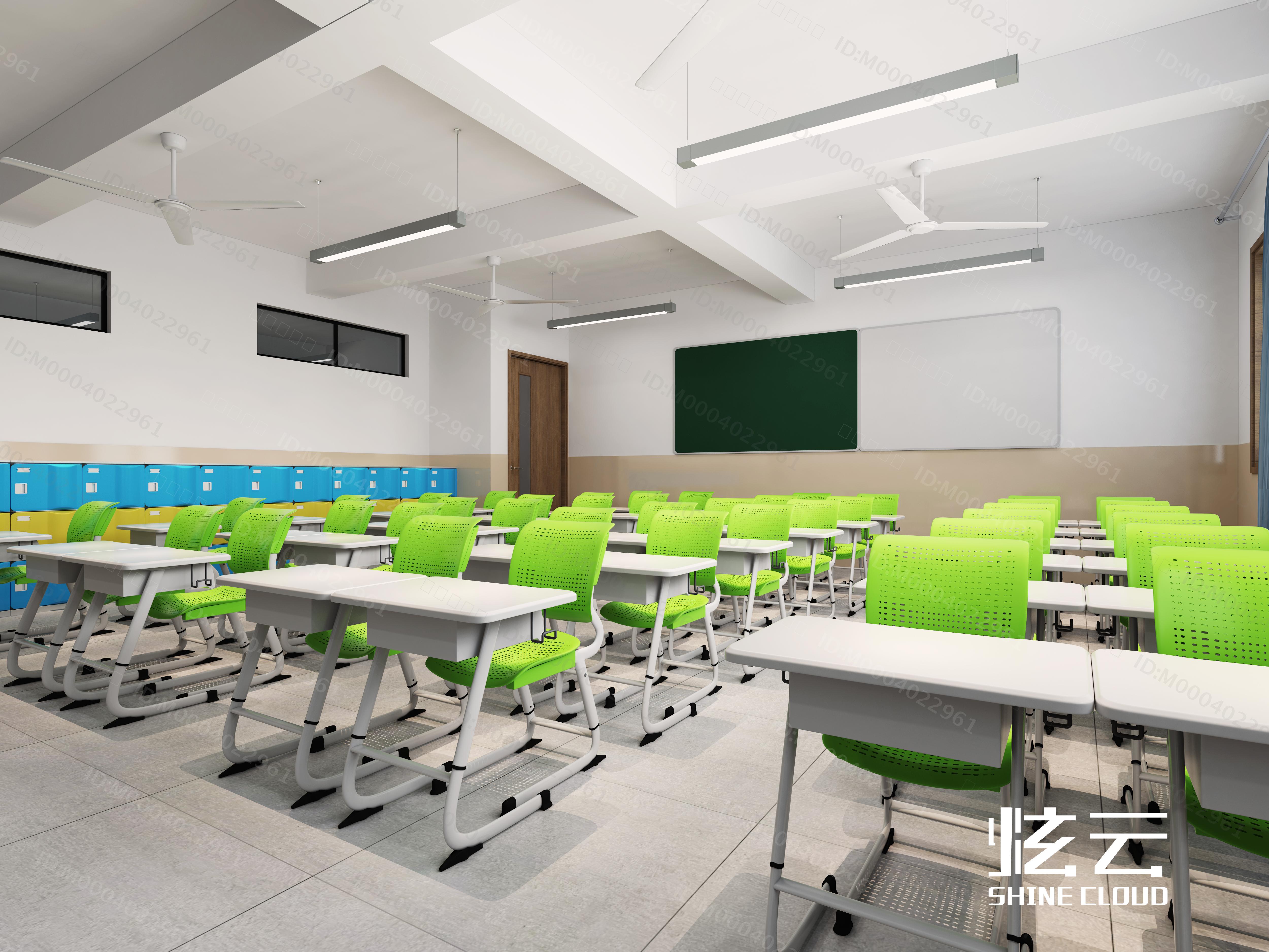 3D模型-现代教室模型-M0004022961-炫云云模型网