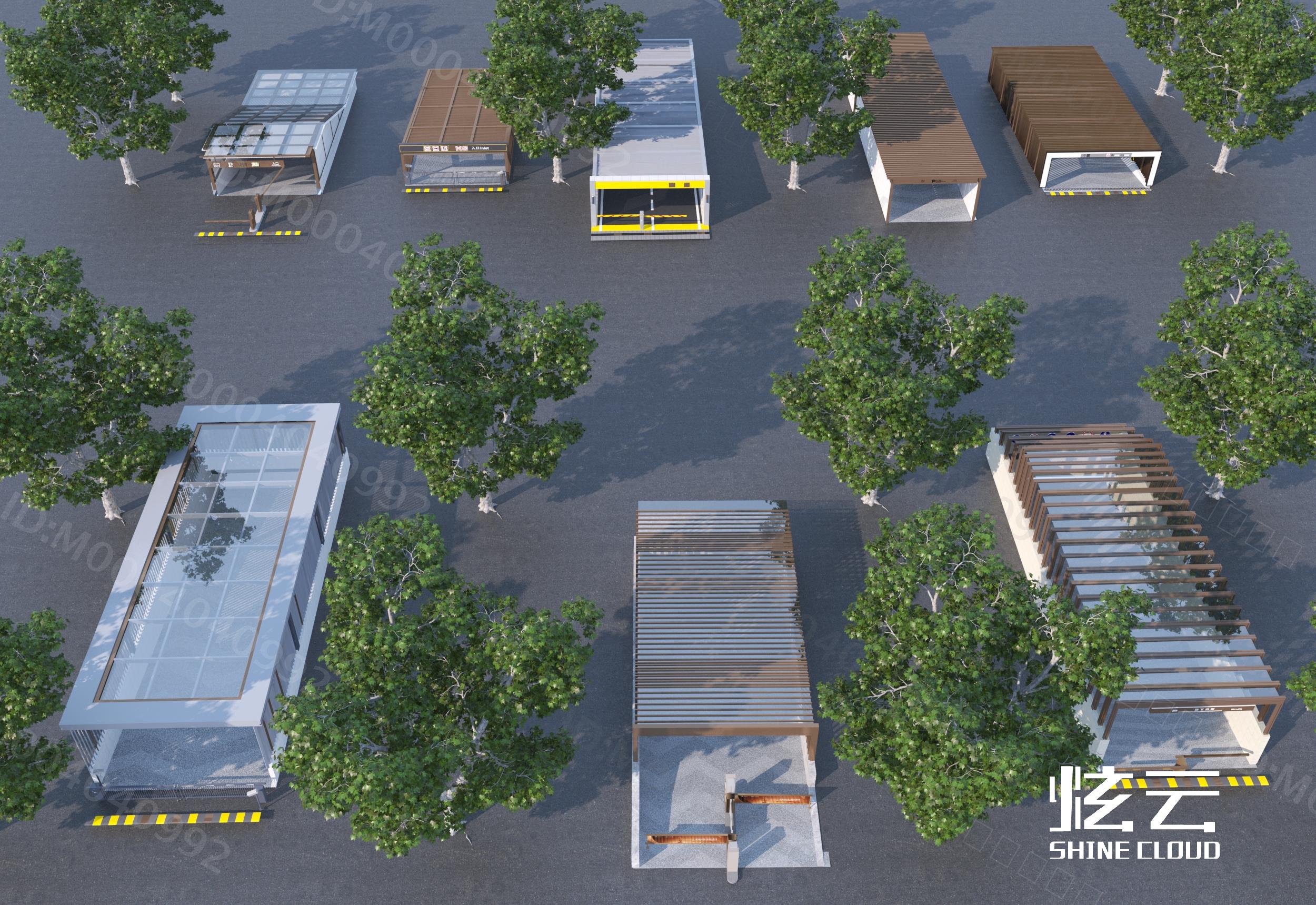 3D模型-现代地下地库出入口模型-M0004040992-炫云云模型网