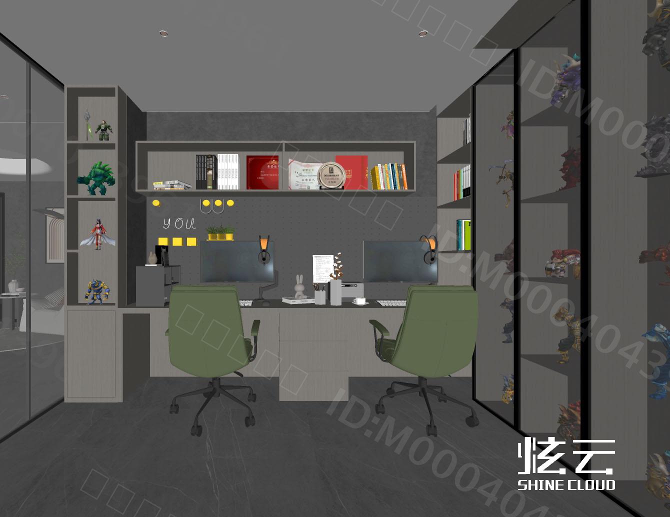3D模型-现代家庭电竞房 模型-M0004043961-炫云云模型网