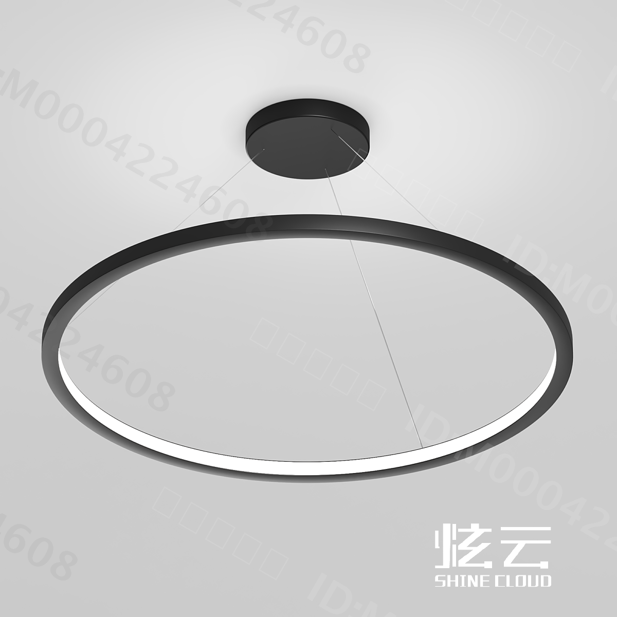 3D模型-现代简约圆形吊灯模型-M0004224608-炫云云模型网
