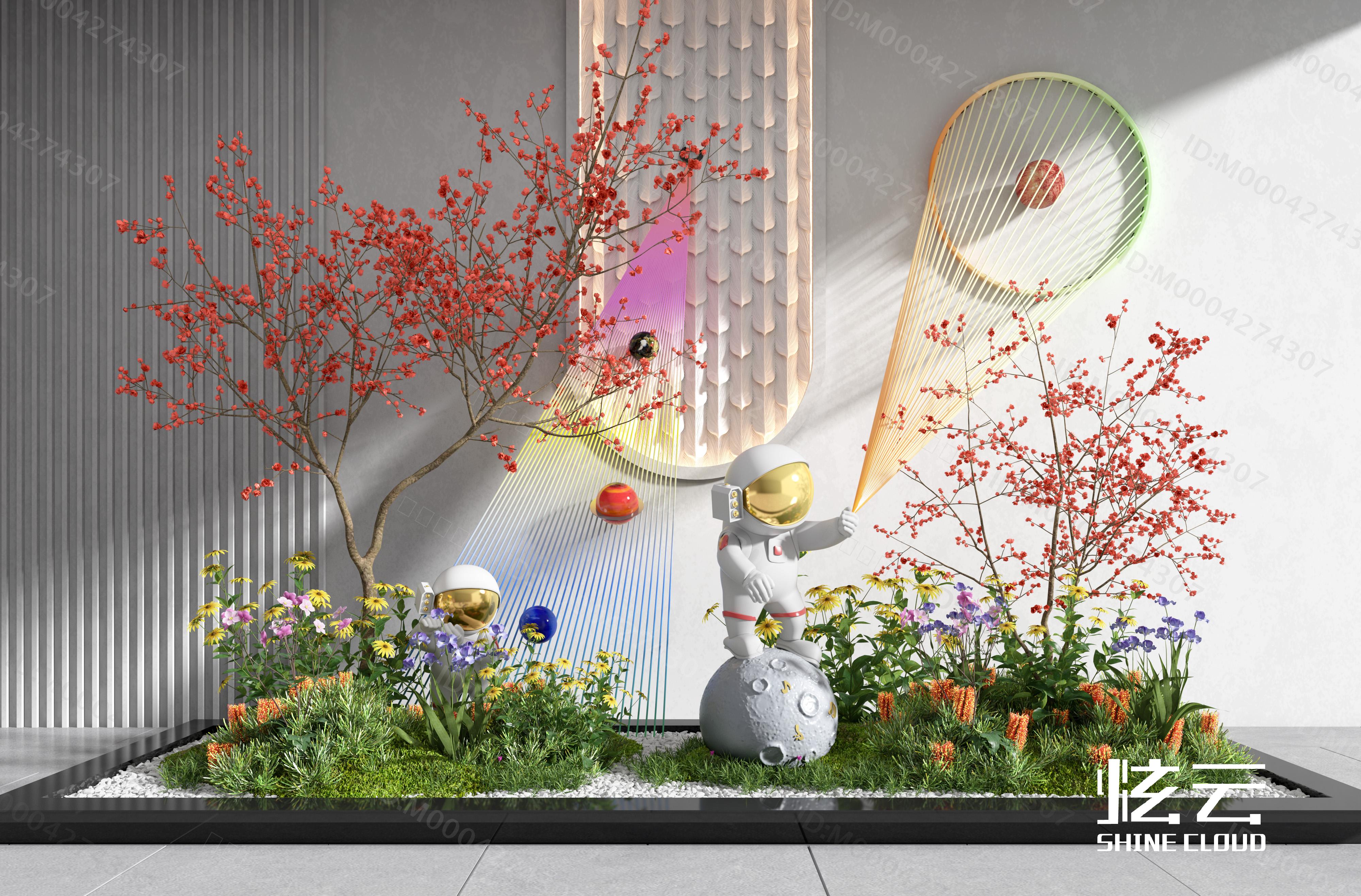 3D模型-现代室内景观小品模型-M0004274307-炫云云模型网