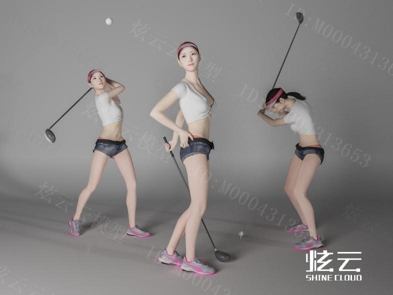 现代女性人物模型