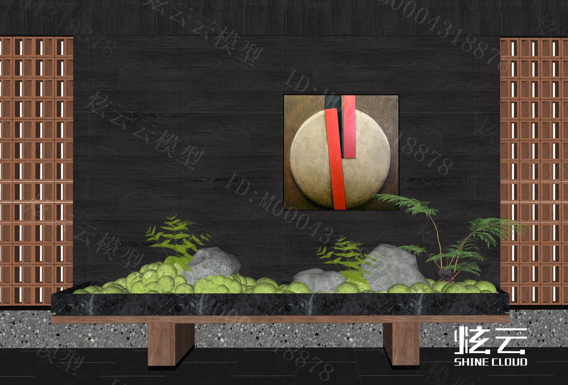 3D模型-现代室内景观植物小品模型-M0004318878-炫云云模型网